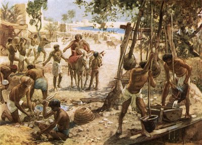 Israelites making bricks in Egypt by William Brassey Hole