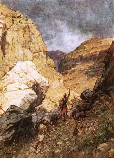 Jonathan defying the outposts of the Philistines by William Brassey Hole