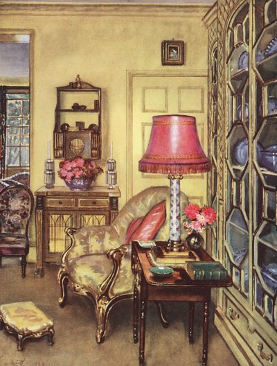 Interior decoration: A little yellow drawing-room by William Bruce Ellis Ranken
