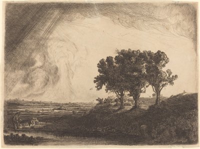 The Three Trees by William Byron after Rembrandt van Rijn