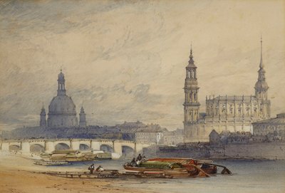 Dresden from the River Elbe by William Callow