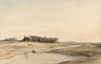 Ship Building by William Callow