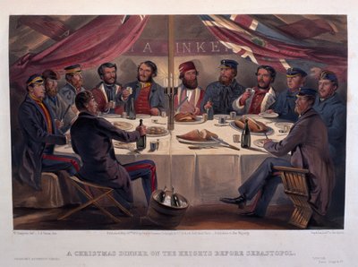 A Christmas Dinner on the Heights before Sebastopol, engraved by J.A. Vinter, from The Seat of War in the East - First Series, published by Colnaghi and Co., 1855 by William Crimea Simpson