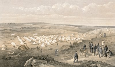 Camp of the naval brigade before Sebastopol by William Crimea Simpson