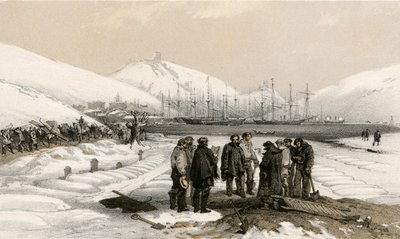 Graves at the Head of the Harbour in Balaklava by William Crimea Simpson