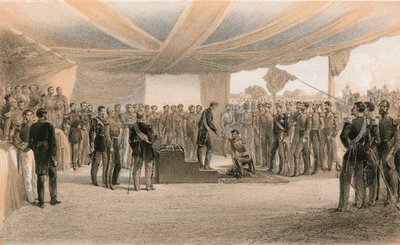 The Investiture of the Order of the Bath at the Headquarters of the British Army before Sebastopol by William Crimea Simpson