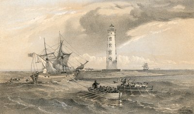 The lighthouse at Cape Chersonese, looking south by William Crimea Simpson