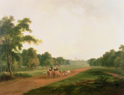A Hunting Party in India by William Daniell