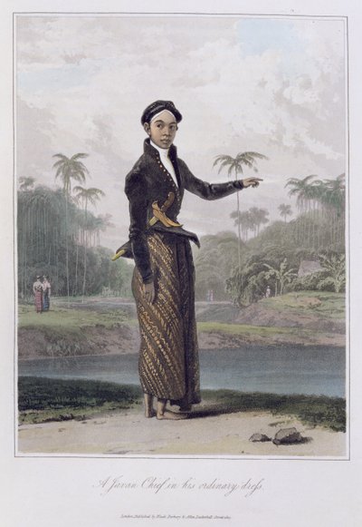 A Javan Chief in His Ordinary Dress, pl. 4 from Vol I of 