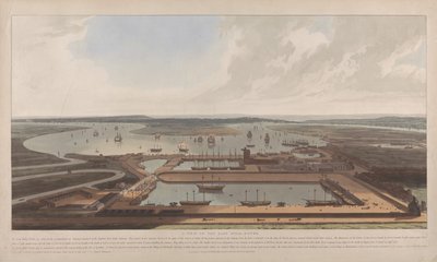 A View of the East India Docks by William Daniell