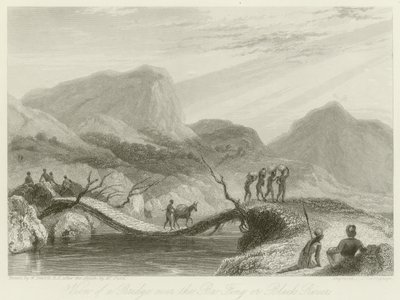 View of a bridge over the Ba-Fing by William Daniell