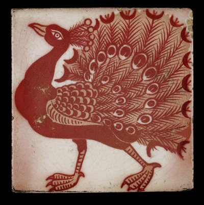 Tile with Peacock by William de Morgan