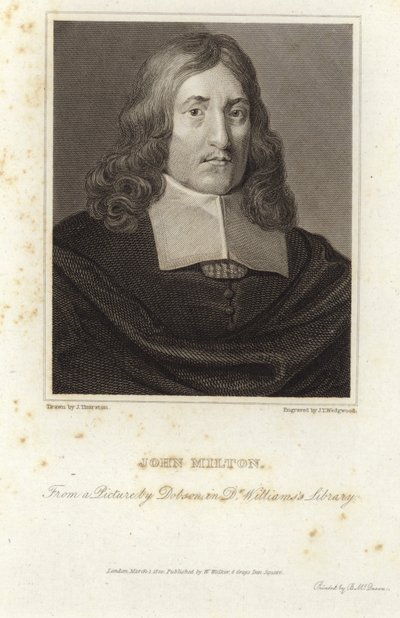 Portrait of John Milton by William Dobson