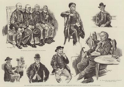 Old Hand-Frame Stocking-Makers of Leicester, Guests at a Supper at the Tercentenary Festival of the Invention of the Stocking-Frame by William Douglas Almond