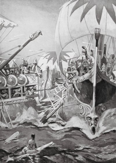 The Defeat of an Ionian Fleet by William Edward (after) Wigfull