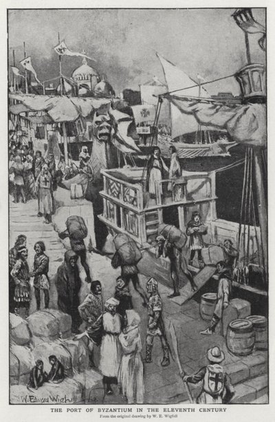 The port of Byzantium in the eleventh century by William Edward (after) Wigfull