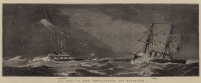 Sea Trial of HMS Devastation off Berehaven by William Edward Atkins