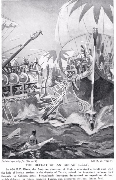 The Defeat of an Ionian Fleet, Illustration from 