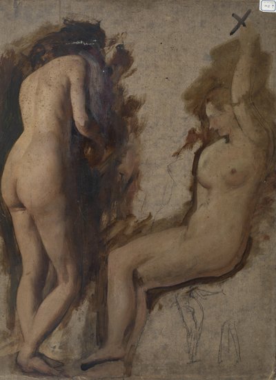 Study for a Figure Composition - Two Female Nudes by William Etty