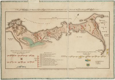 A Plan of the Operations of the British Forces in Egypt from the Landing in Aboukir Bay on the 8th of March to the Battle of Alexandria March 21st Inclusive by William Faden