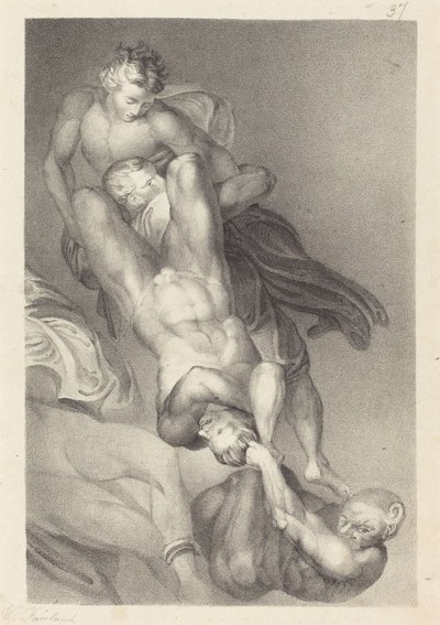 Part of the Last Judgment from Michael Angelo by William Fairland after John Flaxman