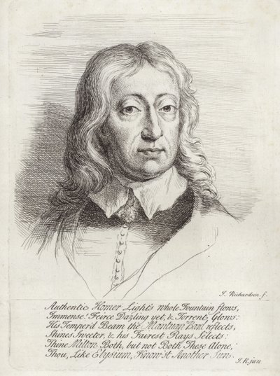 Portrait of John Milton by William Faithorne