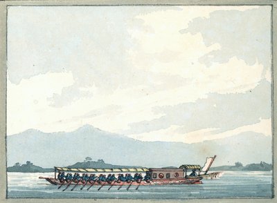 Chinese Man of War Boat by William Ffarington