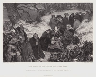 The Peril of Queen Henrietta Maria (engraving) by William Frederick Yeames