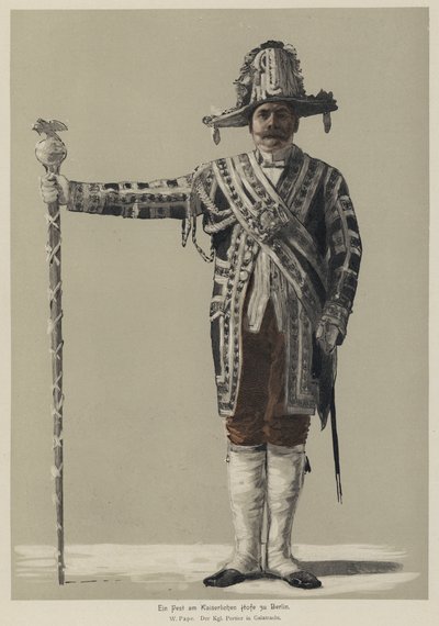 Royal doorkeeper in gala costume at a feast at the Imperial German court in Berlin by William Friedrich Georg Pape