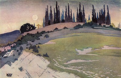 The Passing of the Crescent, Umbria by William Giles