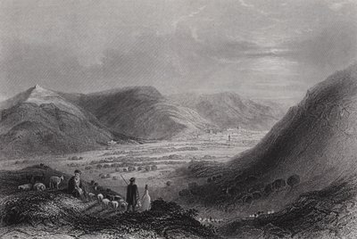 Mount Gerizim and the Vale of Nablous, from Mount Ebal by William H. Bartlett