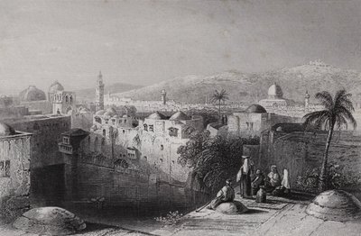 Pool of Hezekiah, Jerusalem by William H. Bartlett