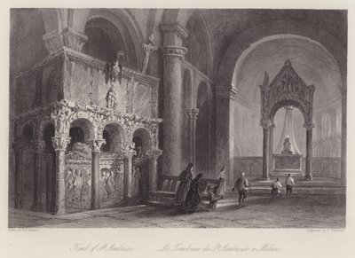 Tomb of St Ambrose by William H. Bartlett