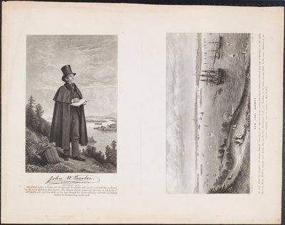 A. John W. Barber; B. New York Harbor, c.1849 by William H. Dougal