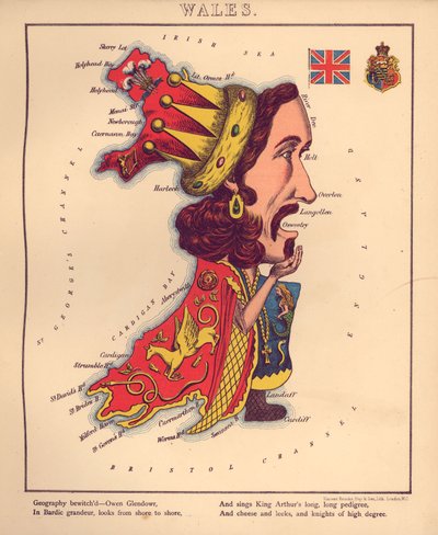 Geographical Fun - Humorous Outlines of Various Countries by William Harvey