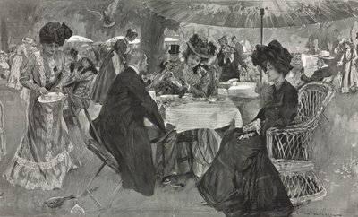 Afternoon tea in Kensington Gardens by William Hatherell