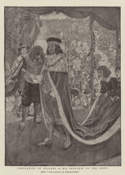 Coronation of Charles I, his Progress to the Abbey by William Hatherell