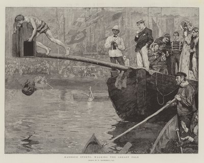 Harbour Sports, Walking the Greasy Pole by William Hatherell