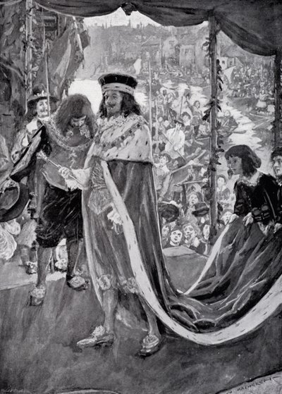 Progress of King Charles I to Westminster Abbey by William Hatherell
