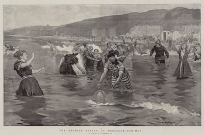The Bathing Season at Boulogne-sur-Mer by William Hatherell