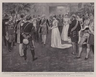 The Peace Conference at the Hague, the Reception of Delegates by Queen Wilhelmina by William Hatherell
