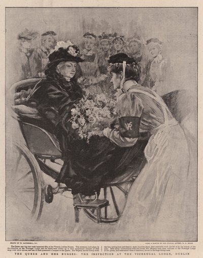 The Queen and her Nurses, the Inspection at the Viceregal Lodge, Dublin by William Hatherell
