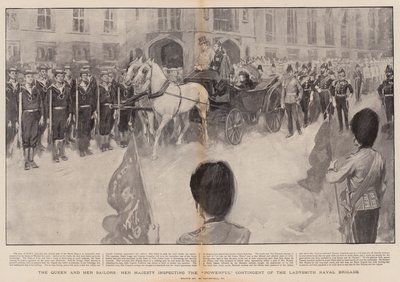 The Queen and her Sailors, Her Majesty inspecting the Powerful Contingent of the Ladysmith Naval Brigade by William Hatherell