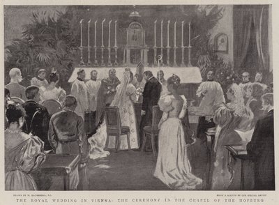 The Royal Wedding in Vienna, the Ceremonial in the Chapel of the Hofburg by William Hatherell