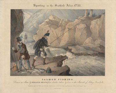 [Set of four] Sporting in the Scottish Isles: No. III. Salmon Fishing by William Heath