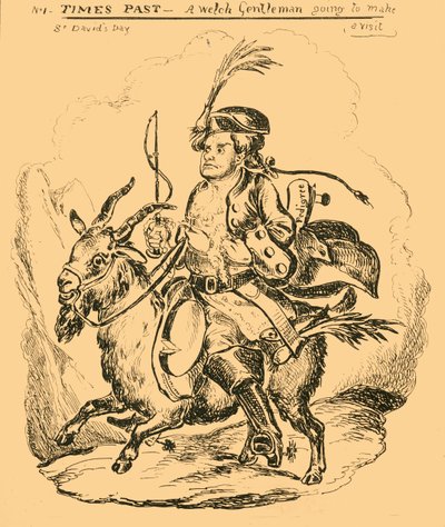 Times Past - A Welsh Gentleman Going to Make a Visit, 1830 by William Heath