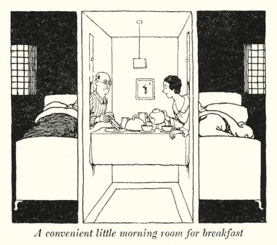 A convenient little morning room for breakfast by William Heath Robinson
