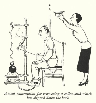 A Neat Contraption for Recovering a Collar-Stud Which Has Slipped Down the Back by William Heath Robinson