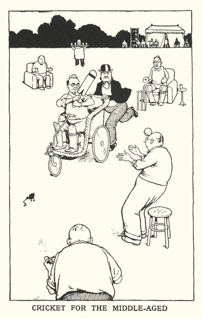 Cricket for the Middle-Aged by William Heath Robinson