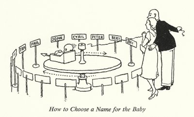 How to Choose a Name for the Baby by William Heath Robinson